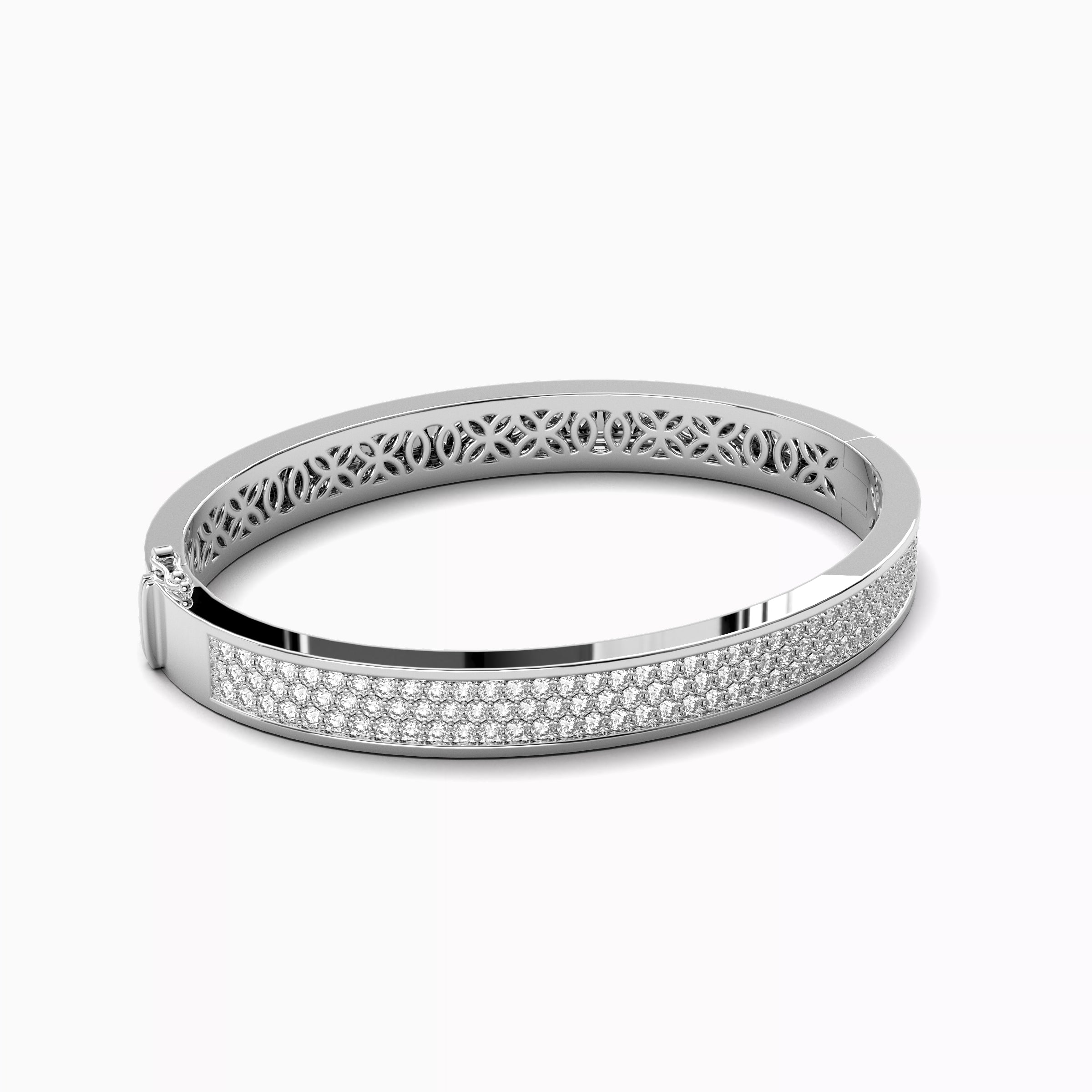 Precision Diamond Bangle in 18 Karat Gold