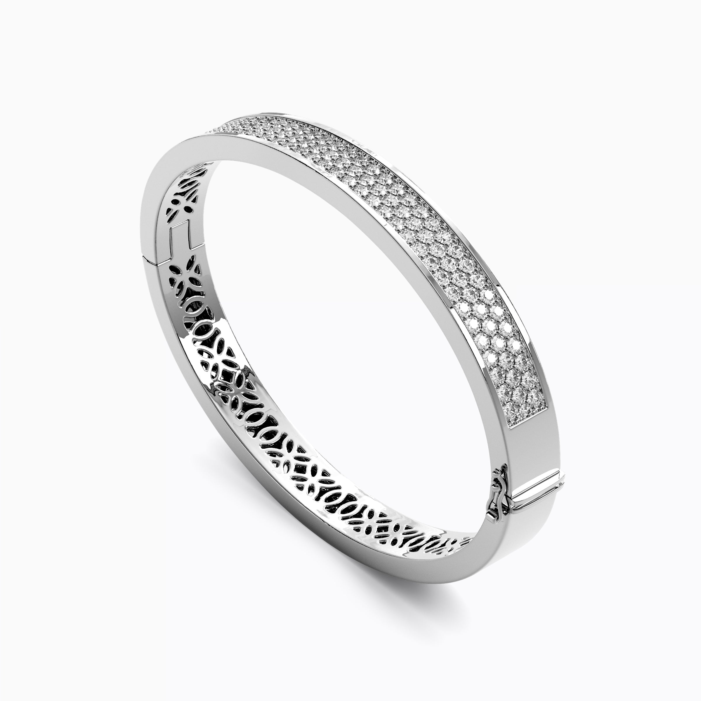 Precision Diamond Bangle in 18 Karat Gold