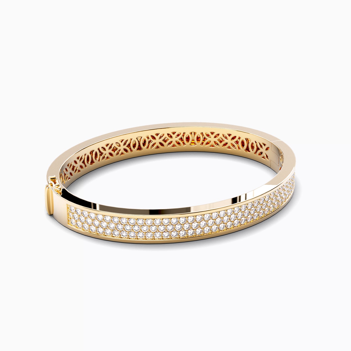 Precision Diamond Bangle in 18 Karat Gold