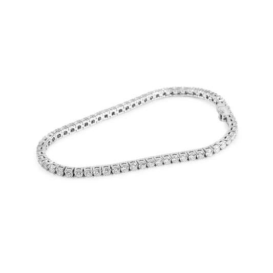 Diamond Prong Bracelet | 14K Gold