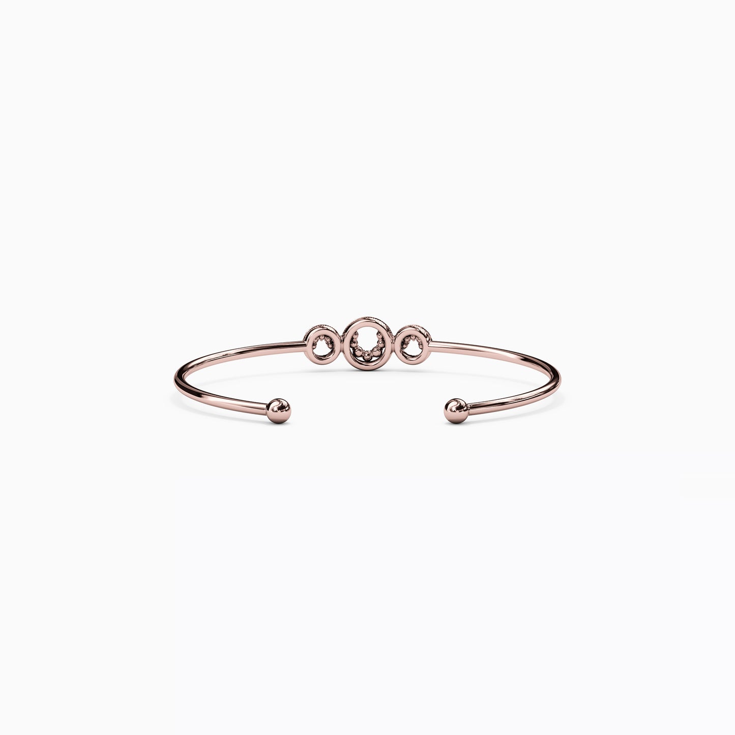 Diamond Shared Prong Cuff Bracelet in 14K Gold