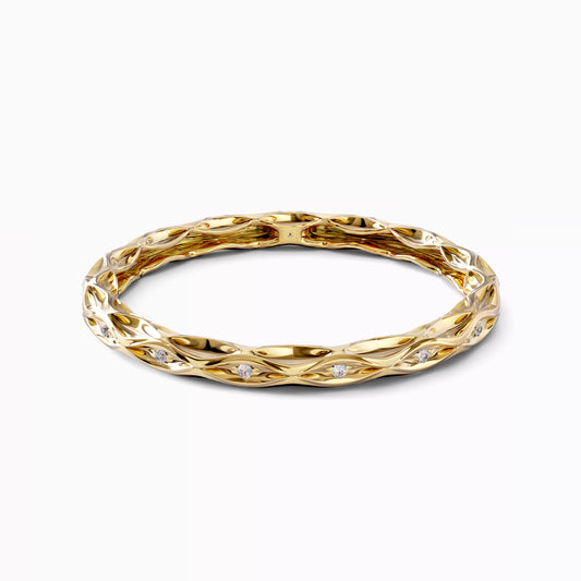 Willow Bracelet in 18 Karat Gold with Diamonds