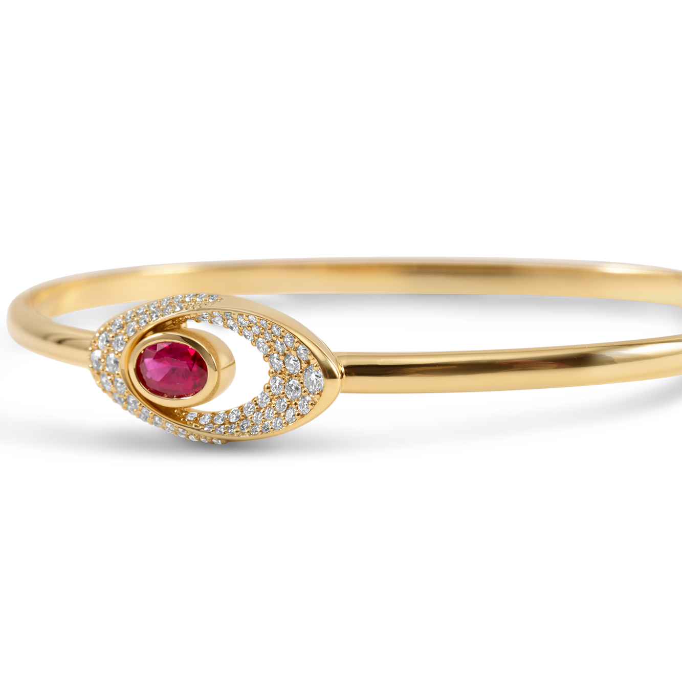Diamond and precious ruby bracelet