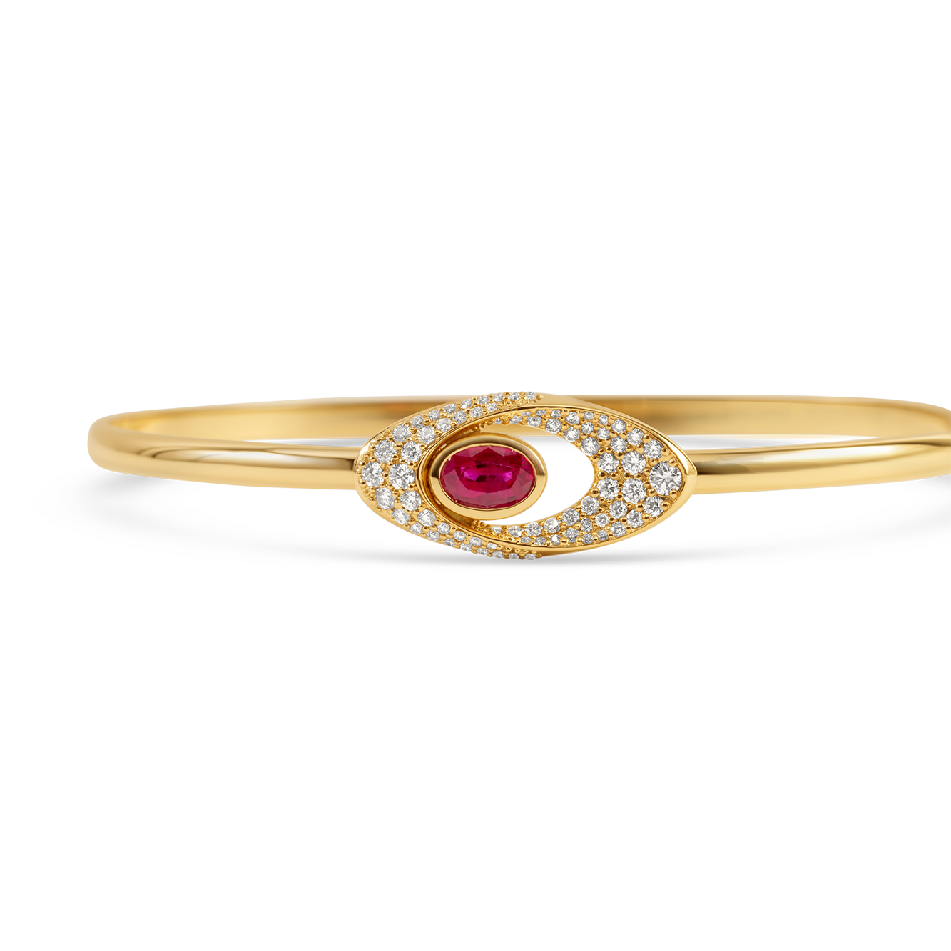 Precious ruby and diamond bracelet in 18K gold