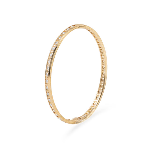 Diamond tennis bracelet |18K Gold