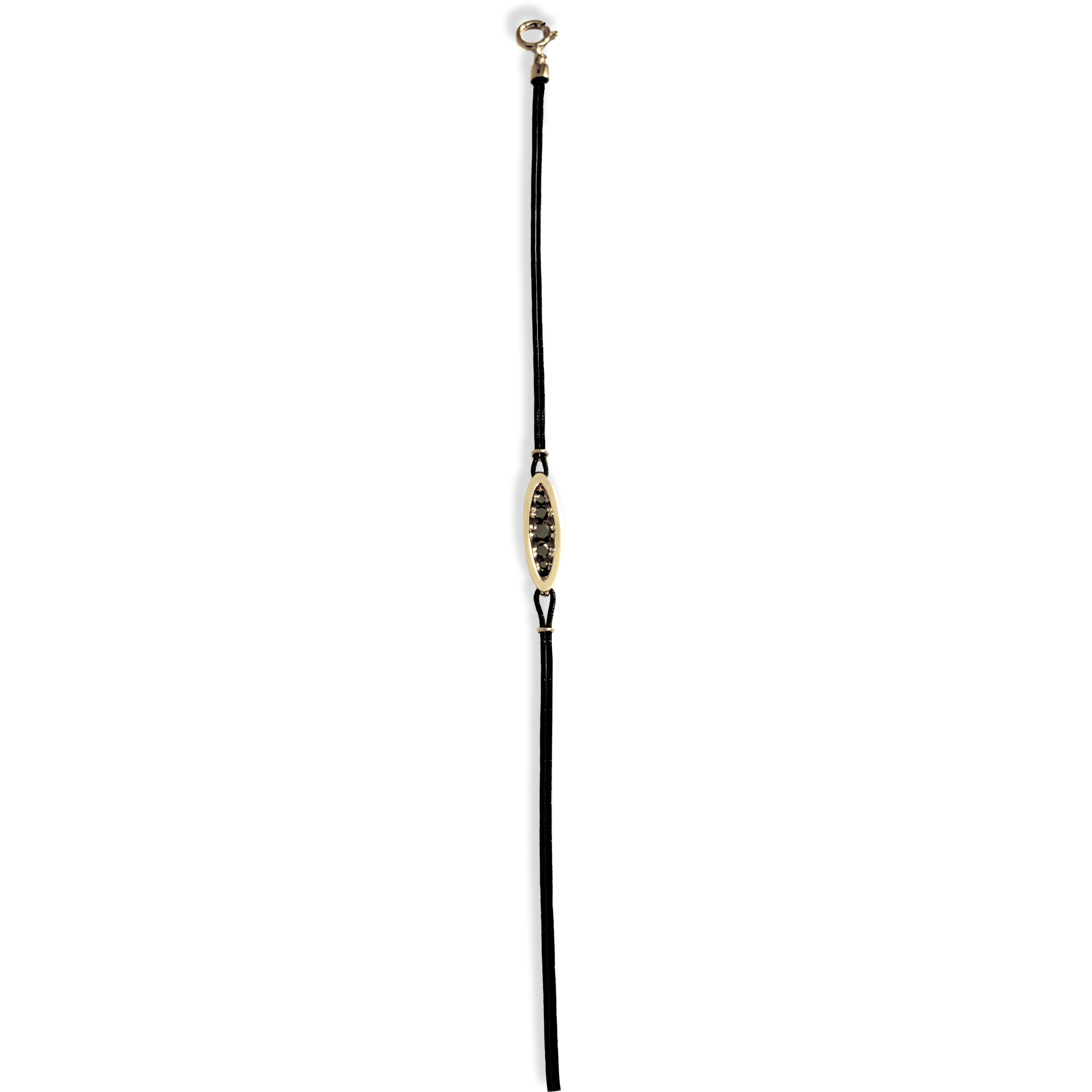 Floating Black Diamond Bracelet | 14K Gold