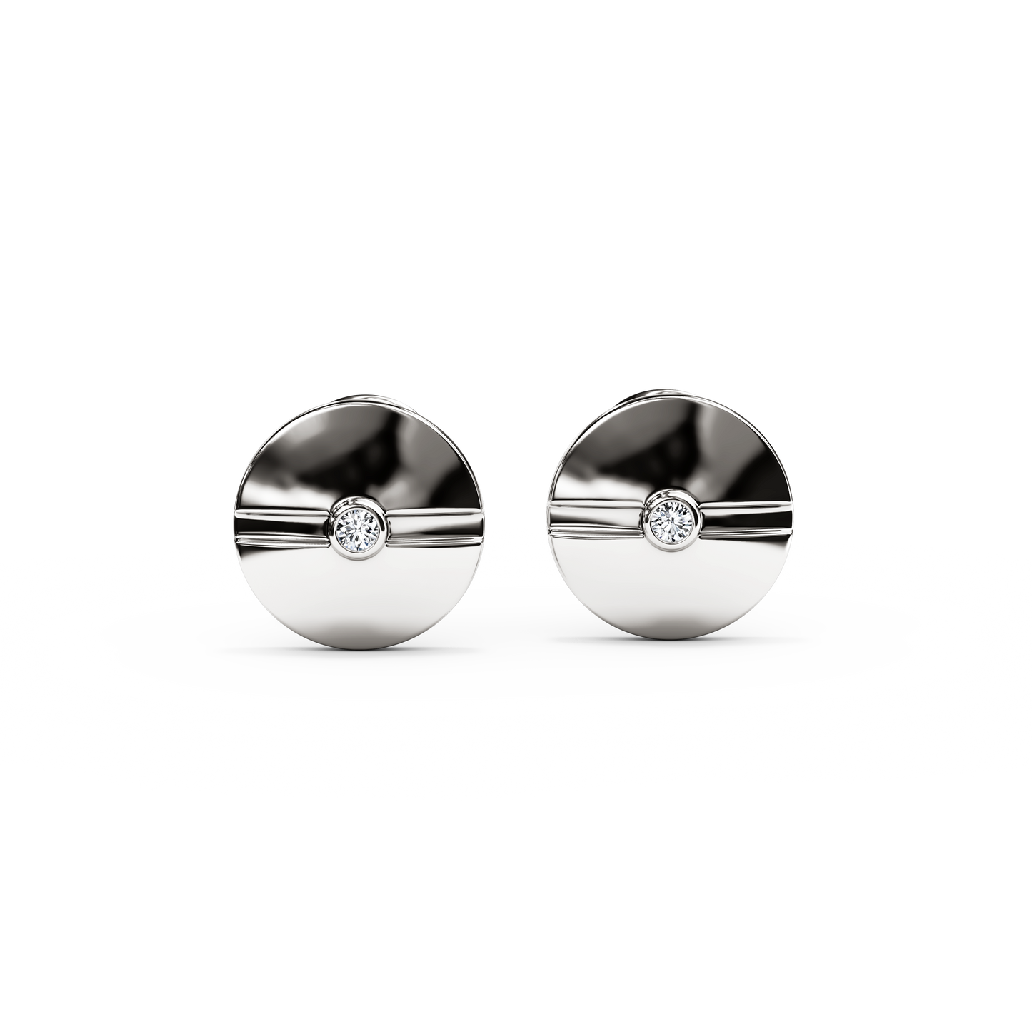 Diamond stud cufflinks | Platinum