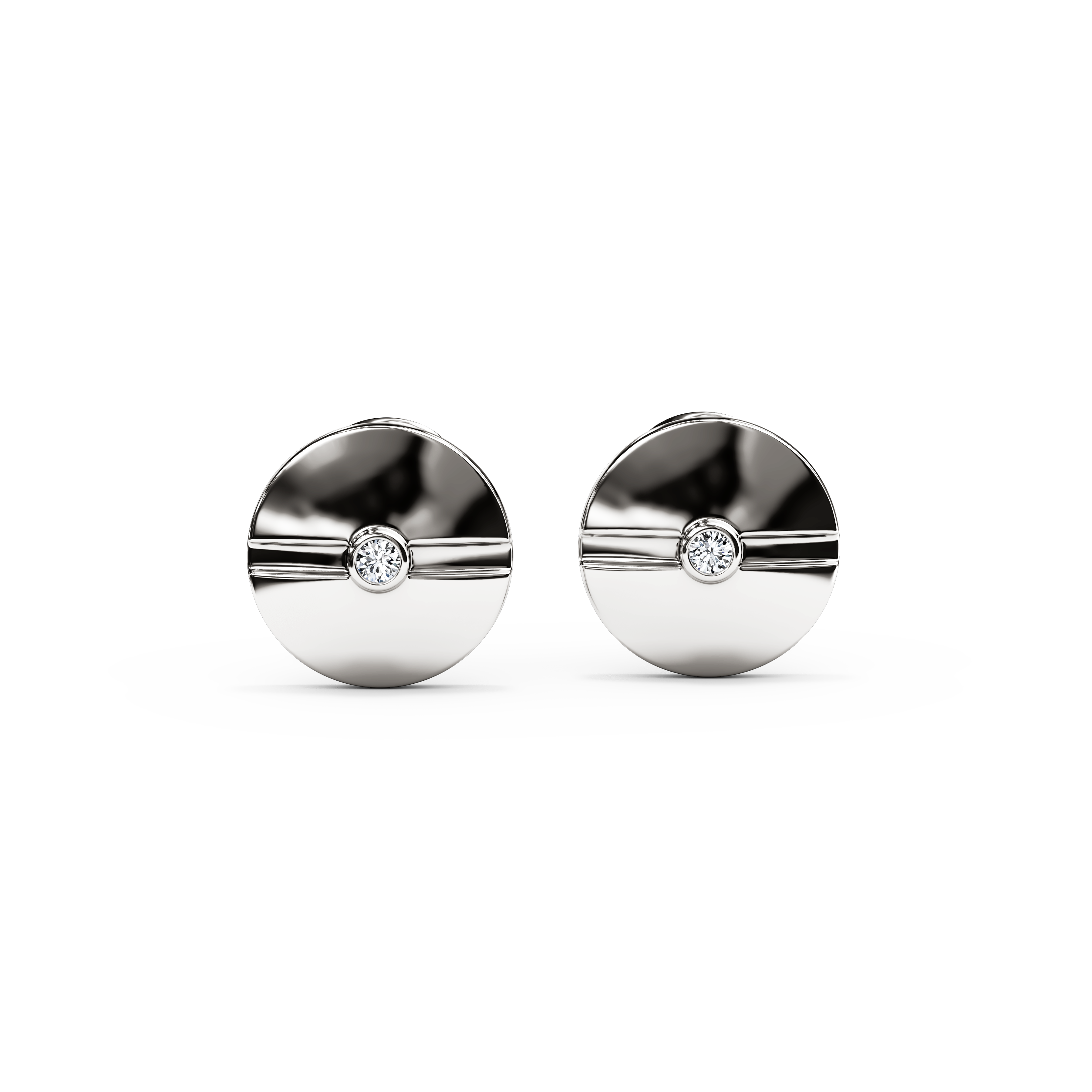 Diamond stud cufflinks | Platinum