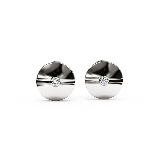 Diamond stud cufflinks | Platinum