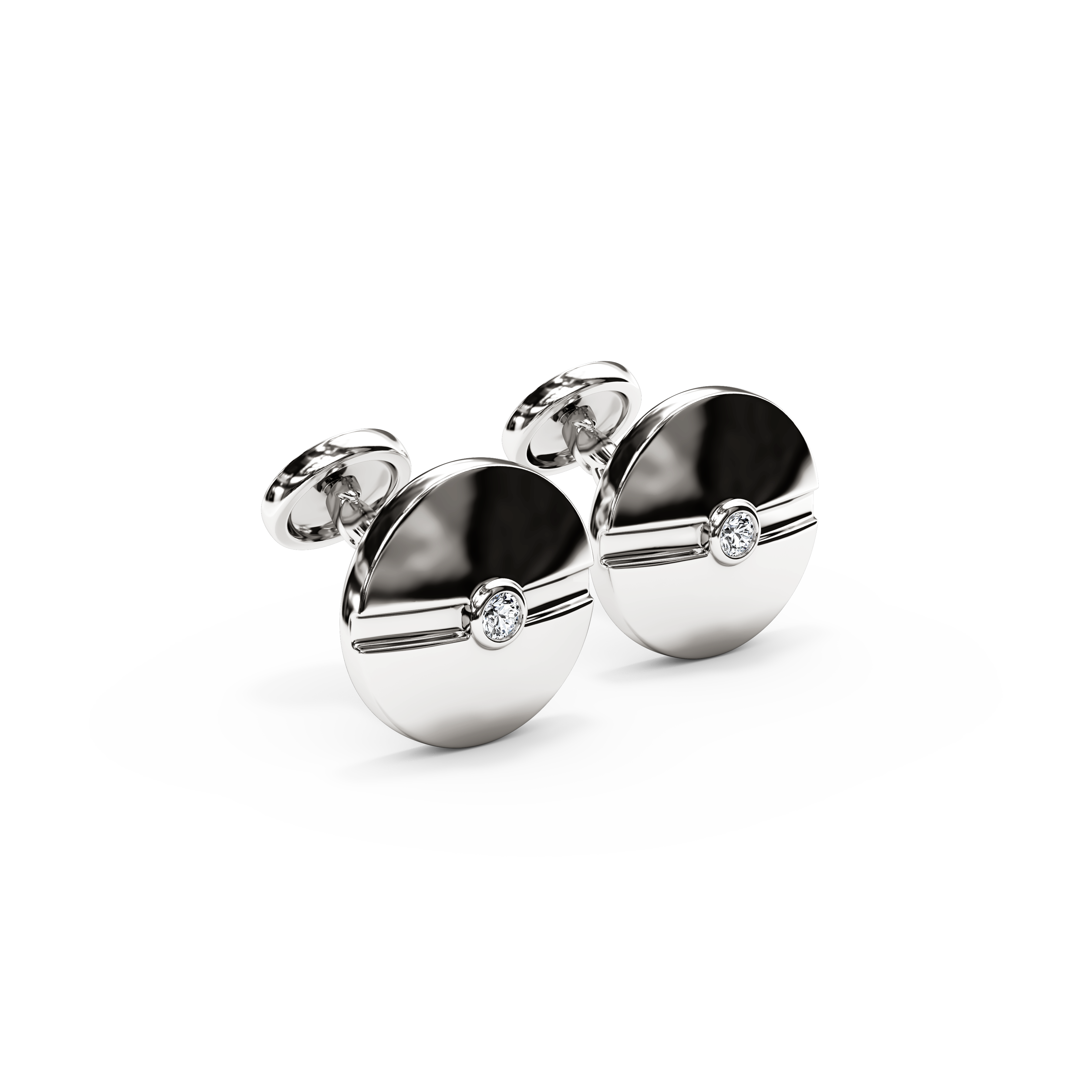 Diamond stud cufflinks | Platinum