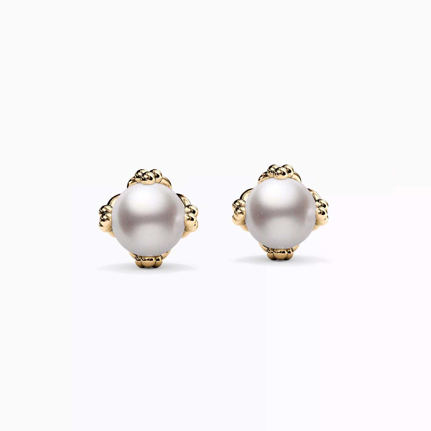 Pearl Stud Earrings in 14K Gold