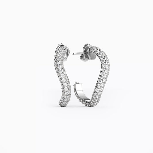 Diamond Movement Earrings in 18 Karat Gold