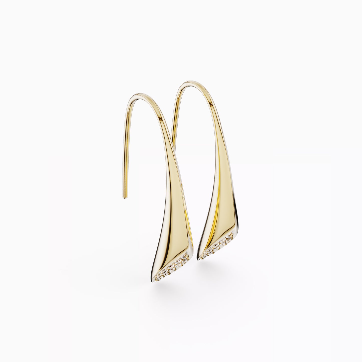 Origin Pendant Earrings in 18K Gold with Diamonds