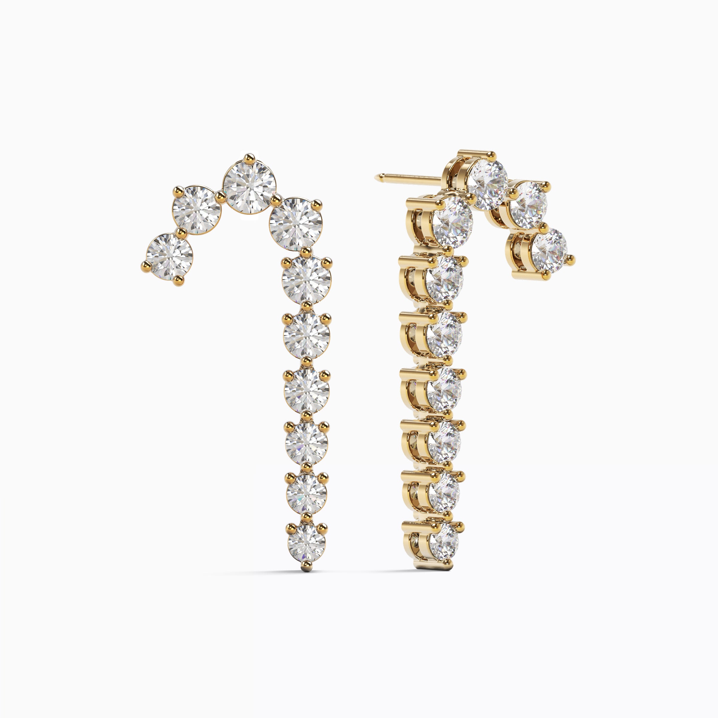 Diamond drop earrings | 18K Gold