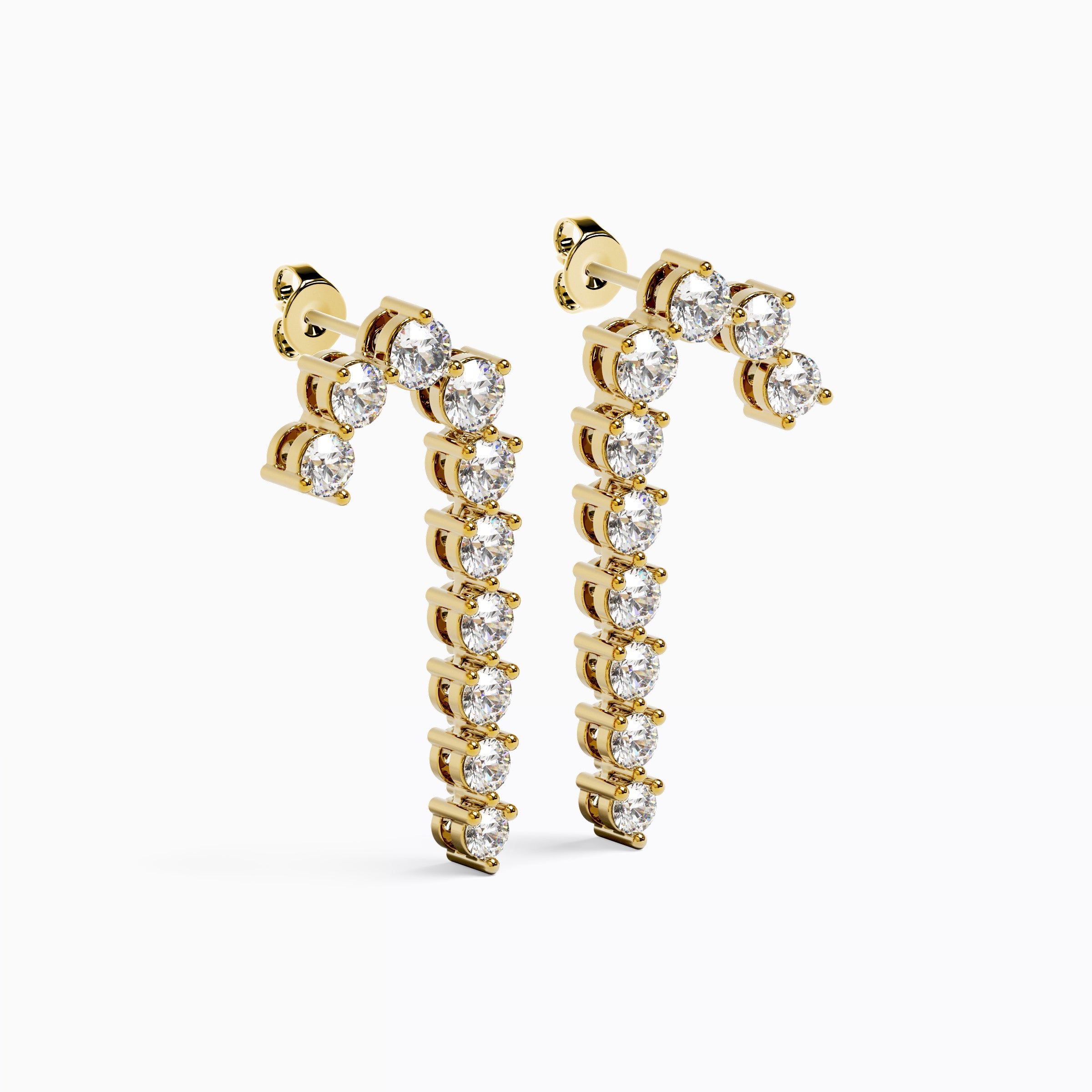 Diamond drop earrings | 18K Gold