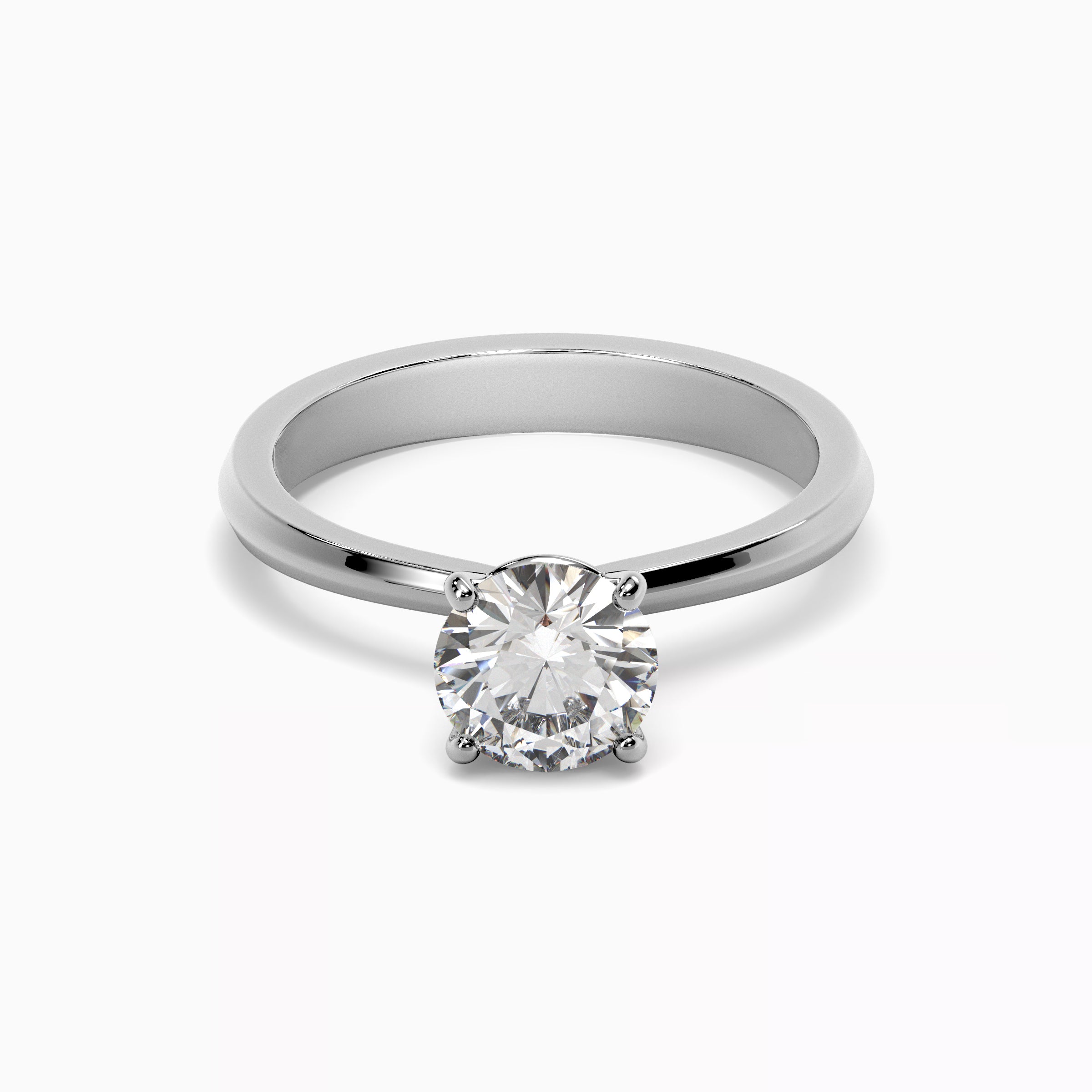 Spherical Engagement Ring in 18K Rose Gold and Platinum