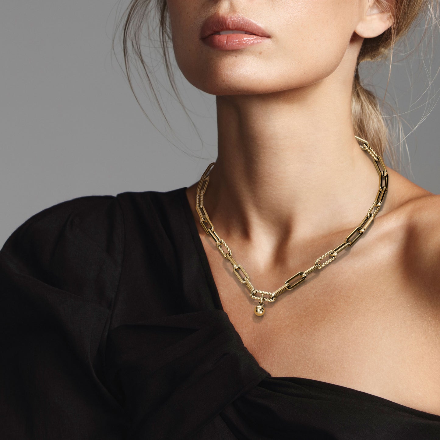 Paperclip Necklace in 14K Gold
