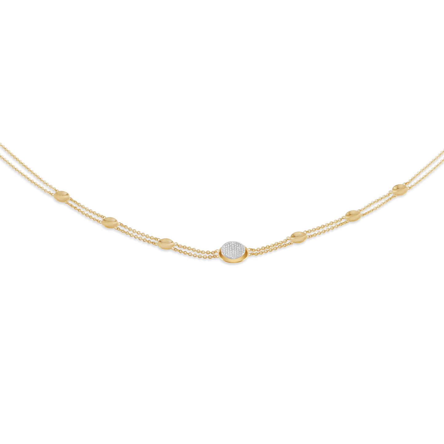 Cellular radiance choker | 18K Gold and Platinum