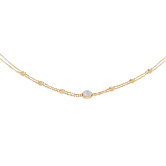 Cellular radiance choker | 18K Gold and Platinum