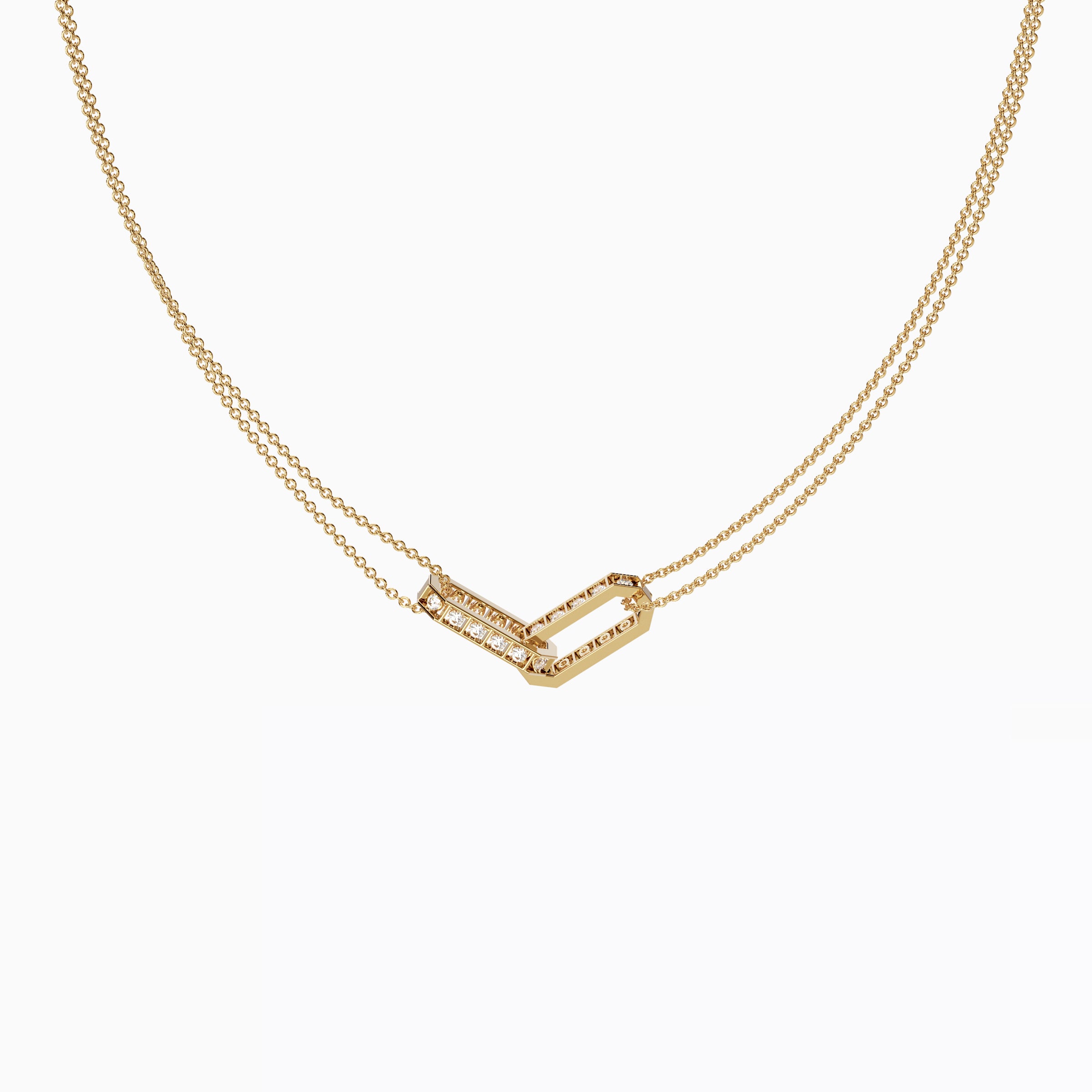 Ethical diamond and gold chain
