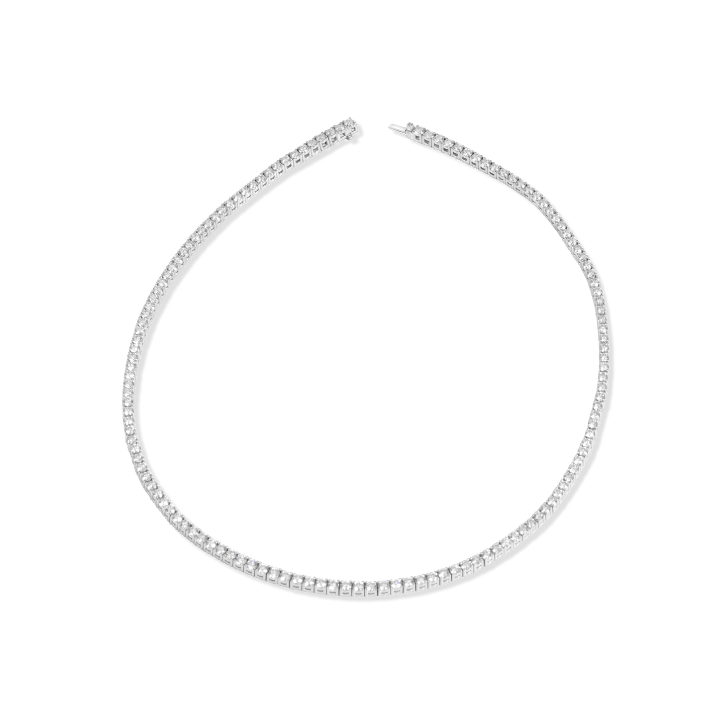 Diamond Prong Necklace | 14K Gold