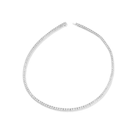 Diamond Prong Necklace | 14K Gold