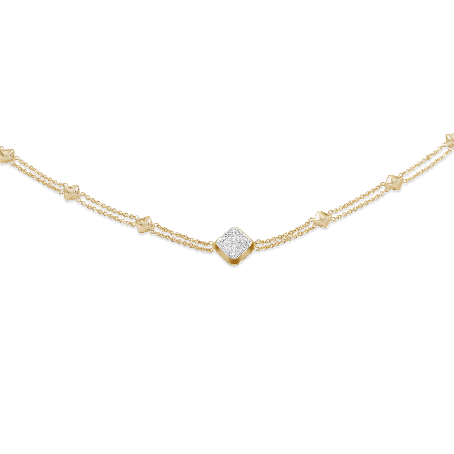 Petal cascade choker | 18K Gold and Platinum
