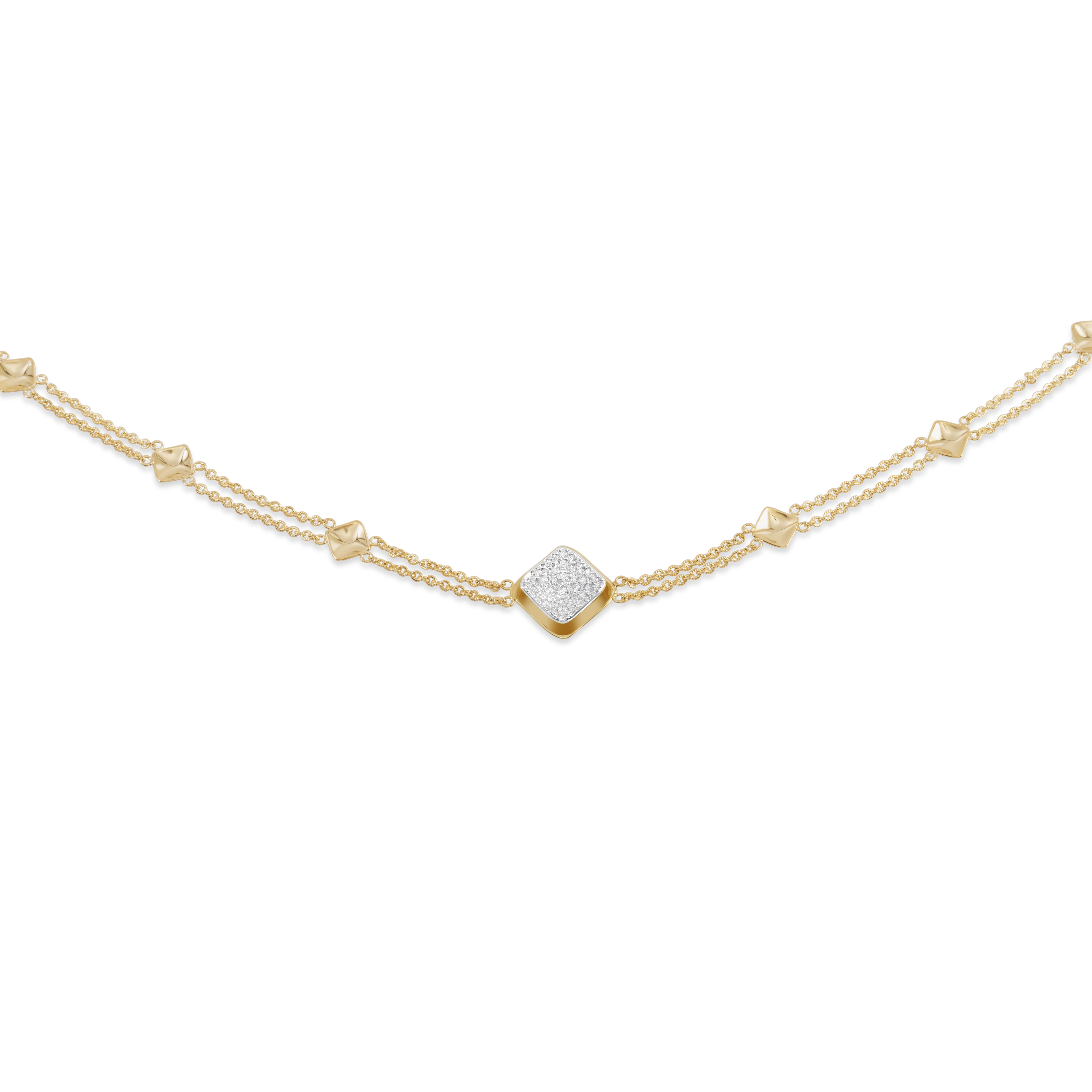 Petal cascade choker | 18K Gold and Platinum