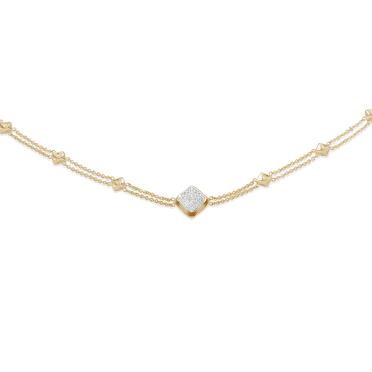 Petal cascade choker | 18K Gold and Platinum