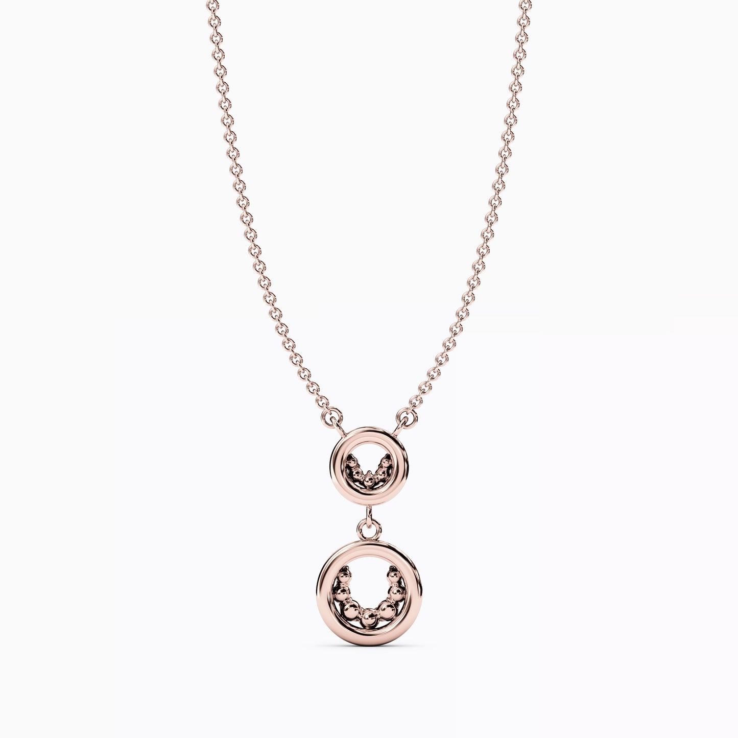 Shared Prong Halo Pendant in 14K Gold With Diamonds