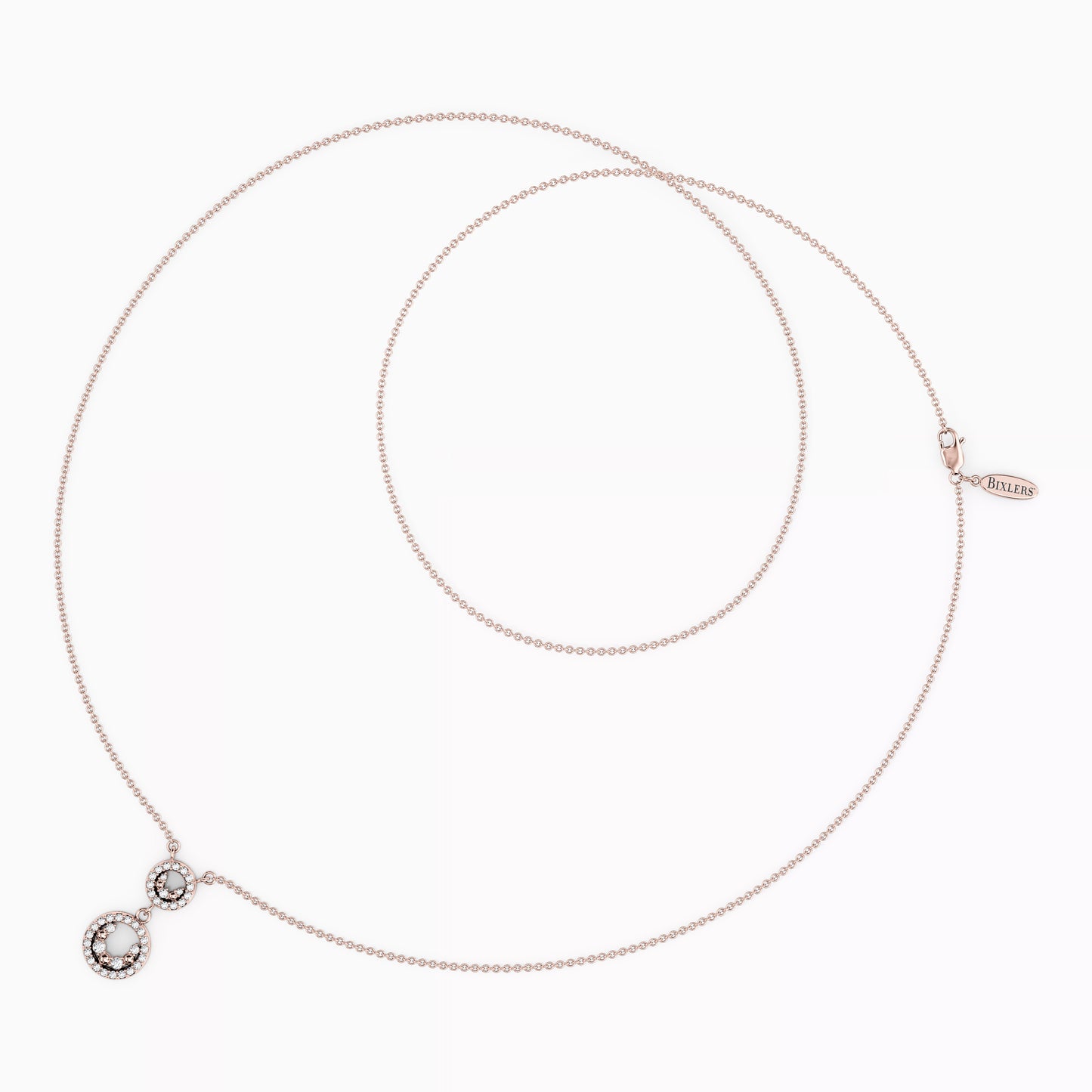 Shared Prong Halo Pendant in 14K Gold With Diamonds