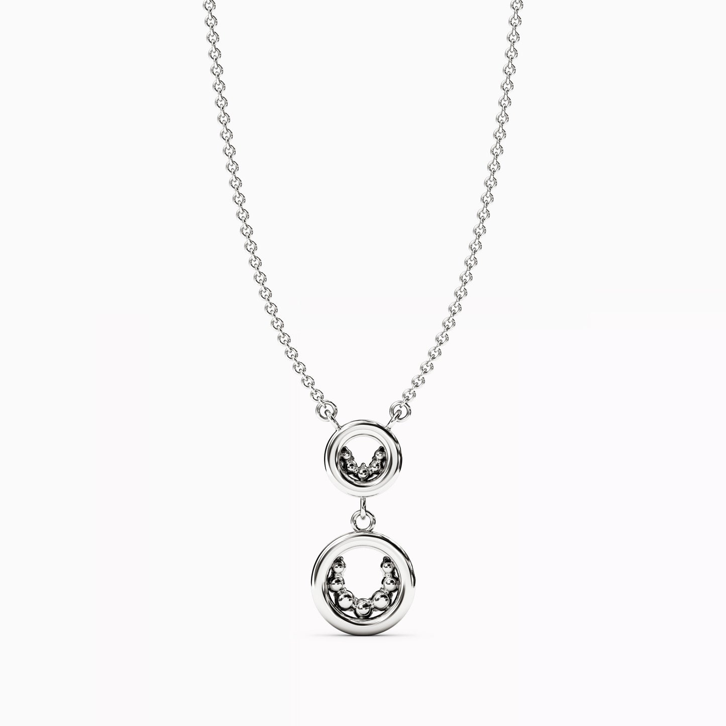 Shared Prong Halo Pendant in 14K Gold With Diamonds