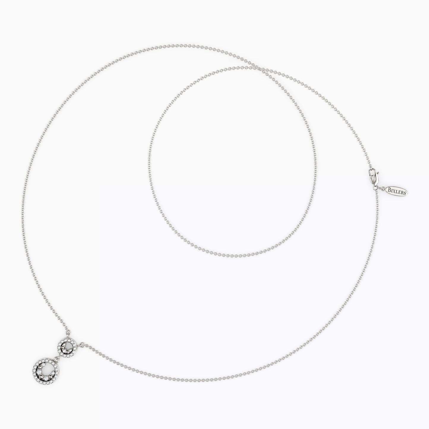 Shared Prong Halo Pendant in 14K Gold With Diamonds