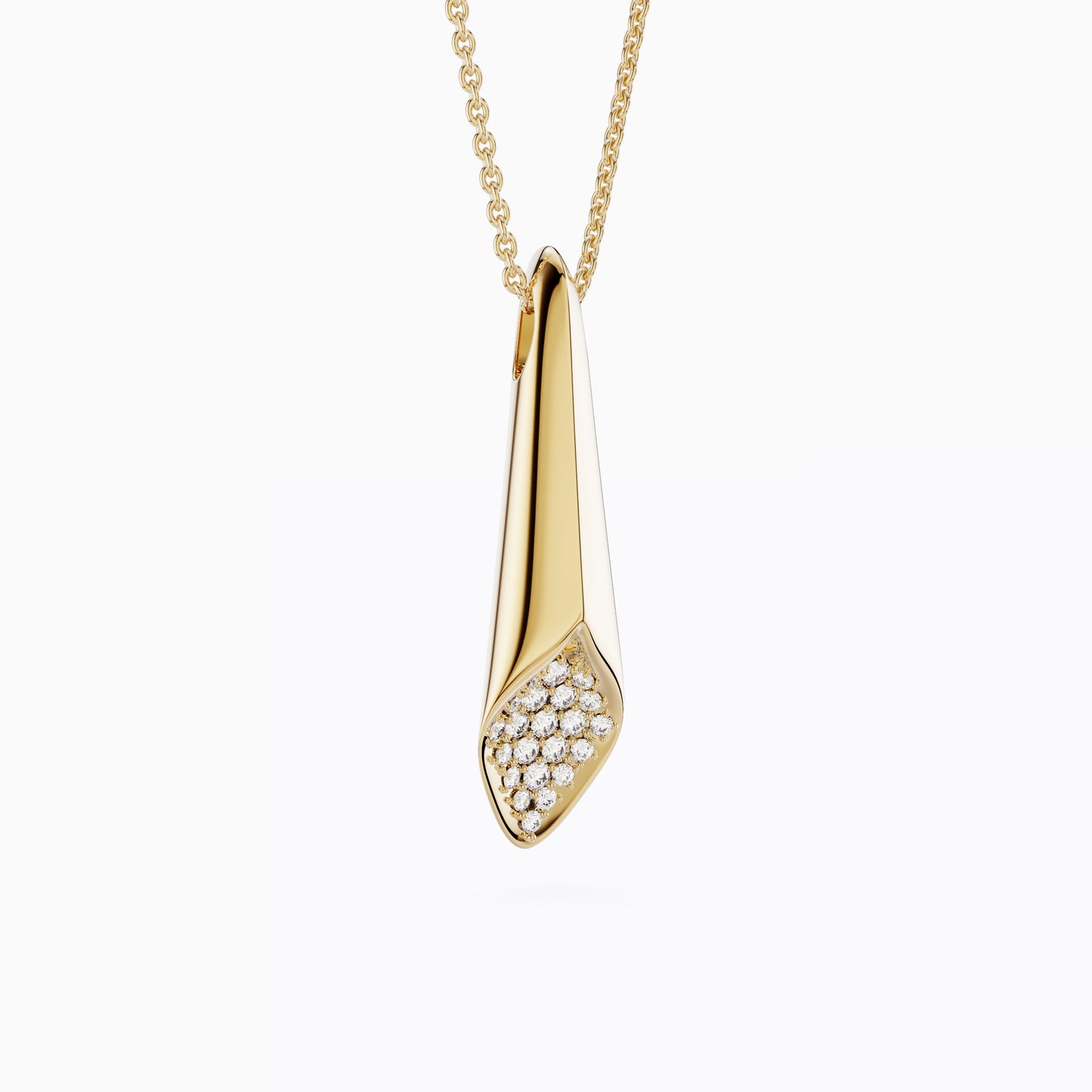 Origin Pendant Necklace in 18K Gold with Diamonds