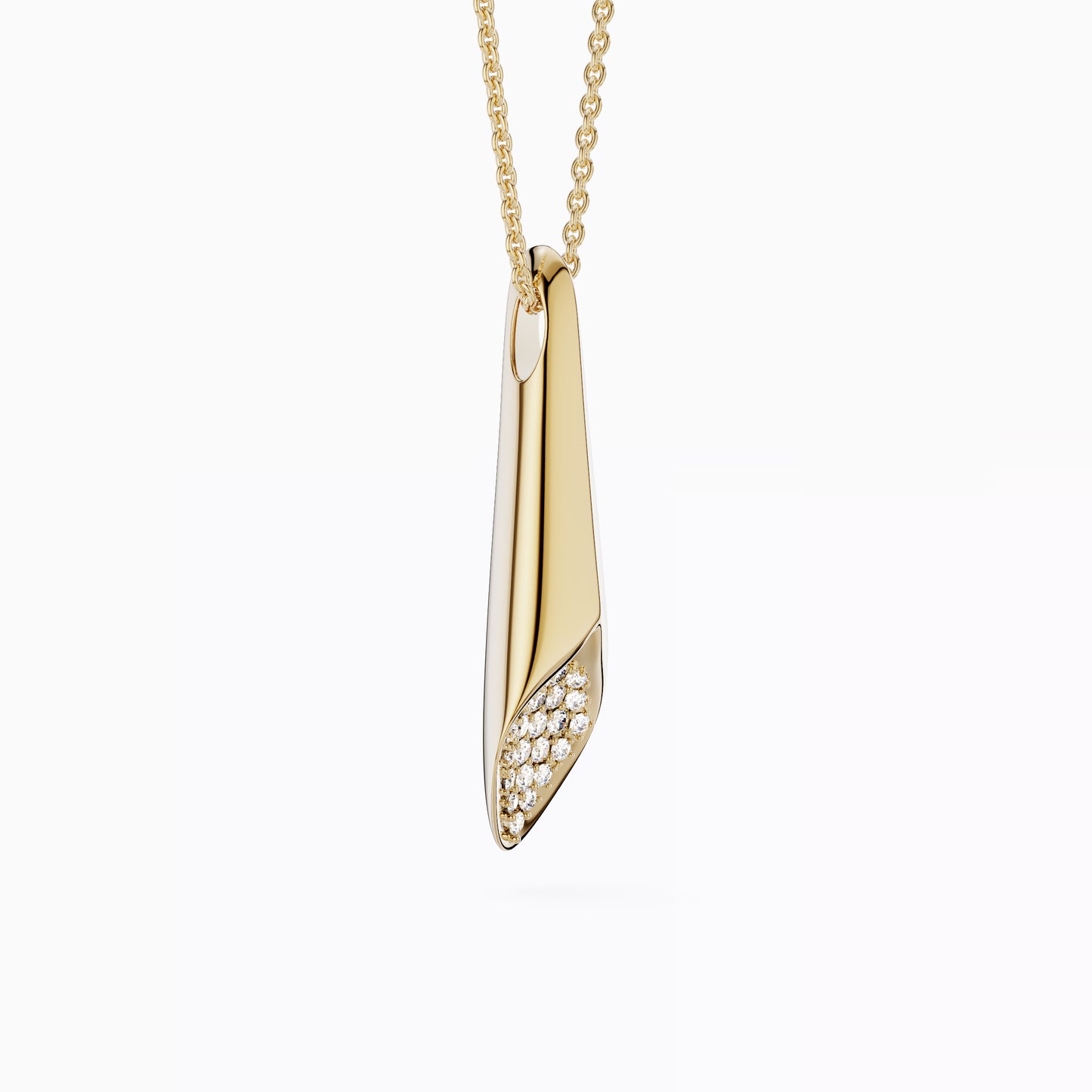 Origin Pendant Necklace in 18K Gold with Diamonds