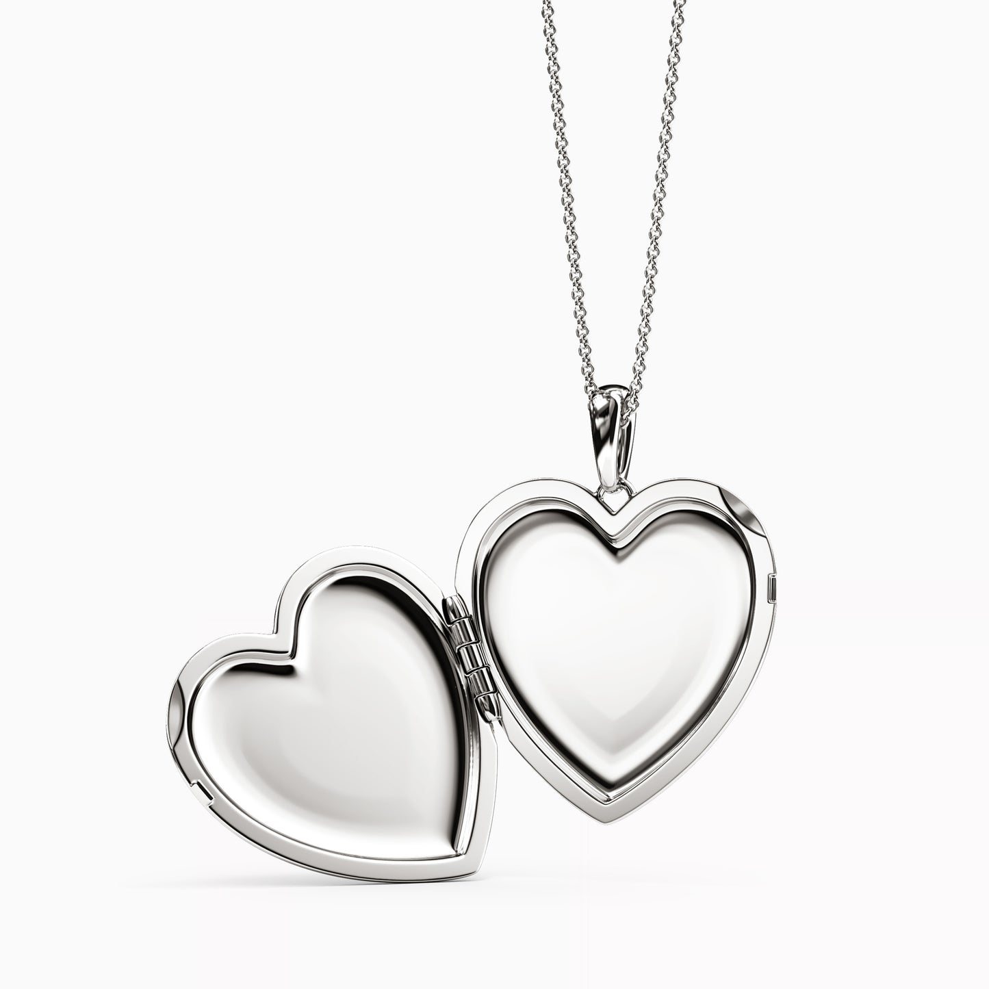 Heart locket Pendant Necklace In 14K