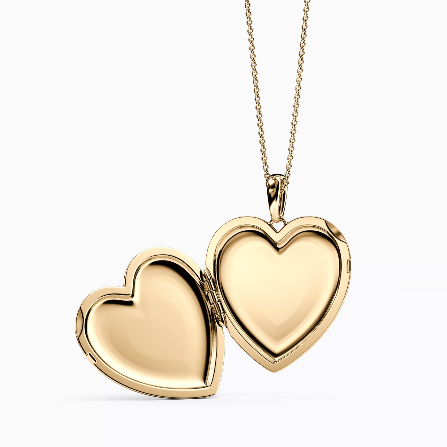 Heart locket Pendant Necklace In 14K