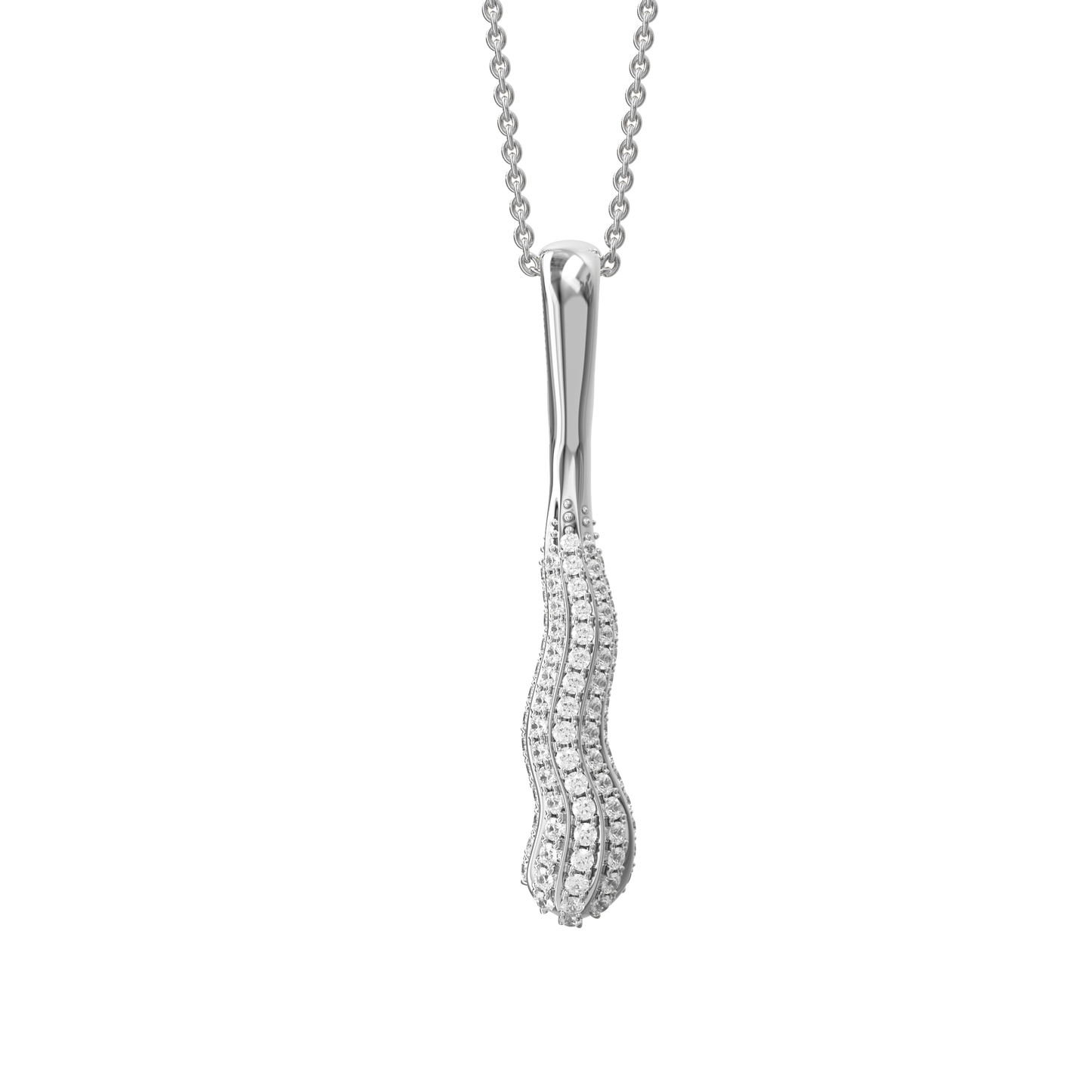 Diamond statement pendant | Platinum