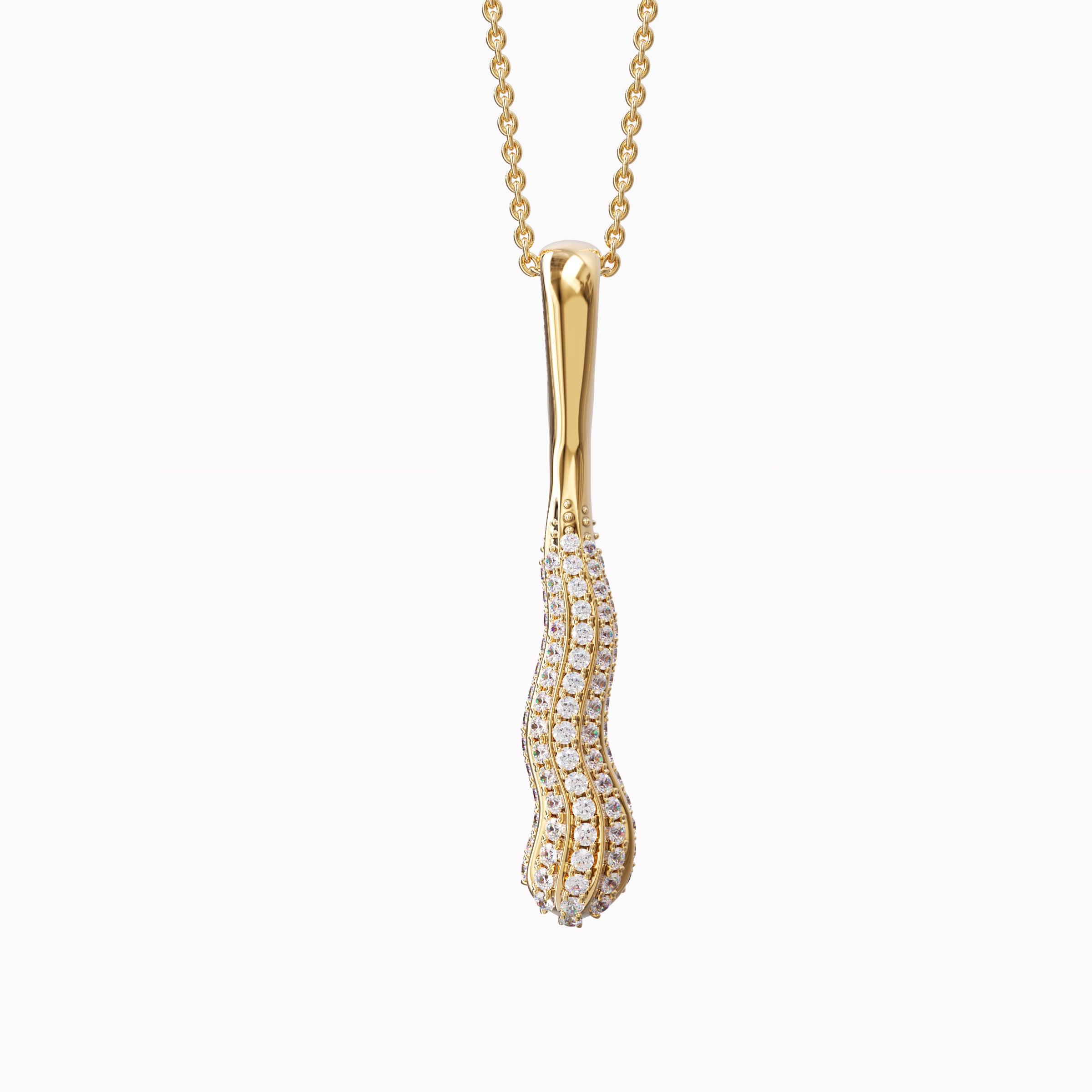 Diamond statement pendant | 18K Gold