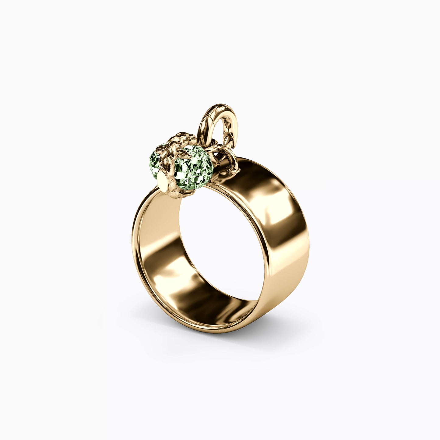 Prasiolite Double-Sided Detachable Charm in 14K Gold