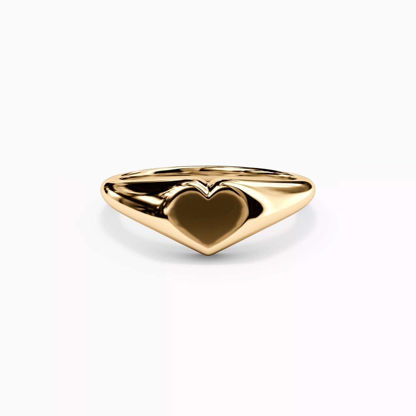 Heart Signet Ring in 14K Gold