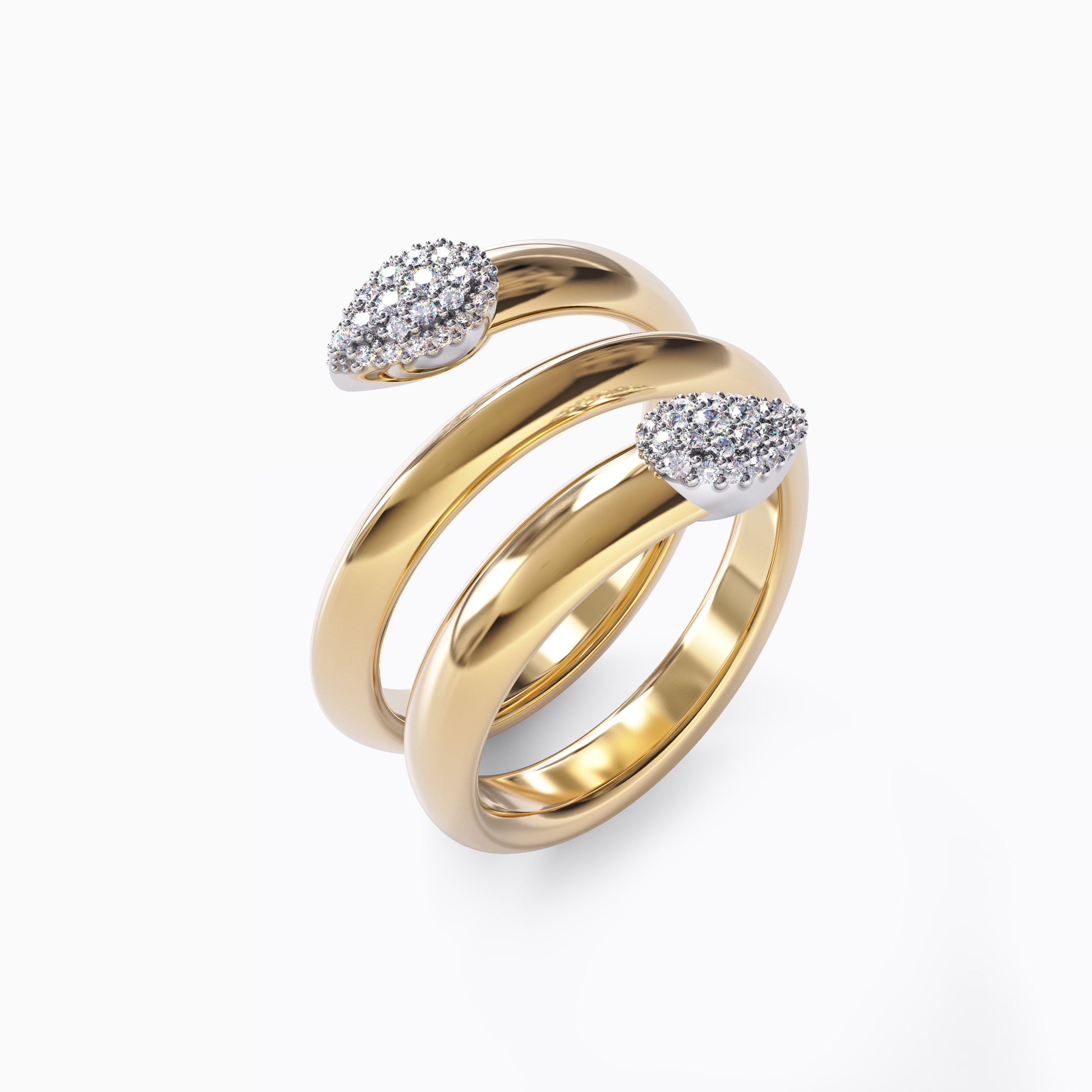 Climber ring 18K Gold | Platinum