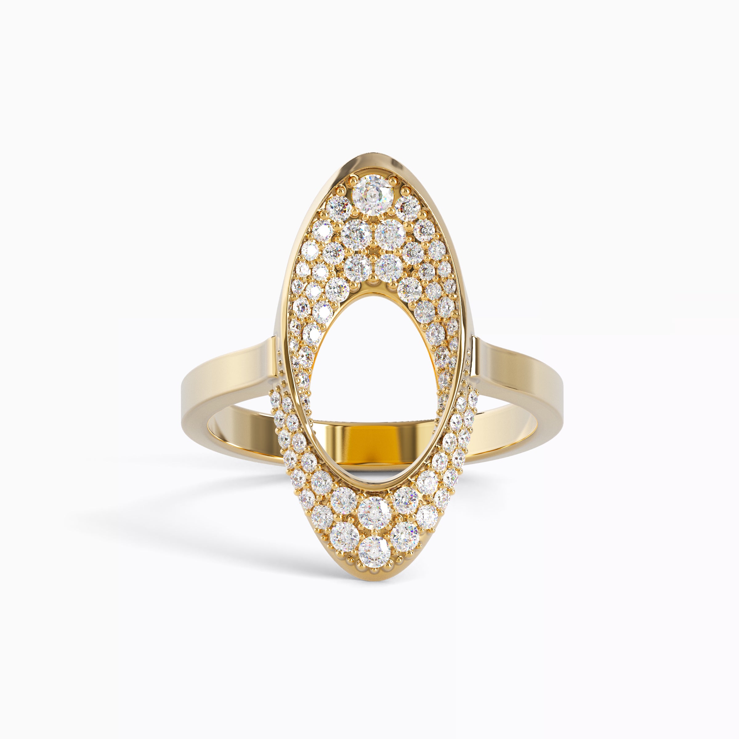Swiss-Timepiece bezel ring | 18K Gold