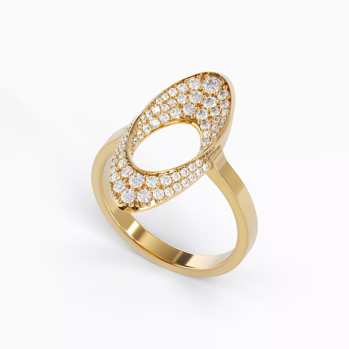 Balance Ring in 18 Karat Gold with Diamonds