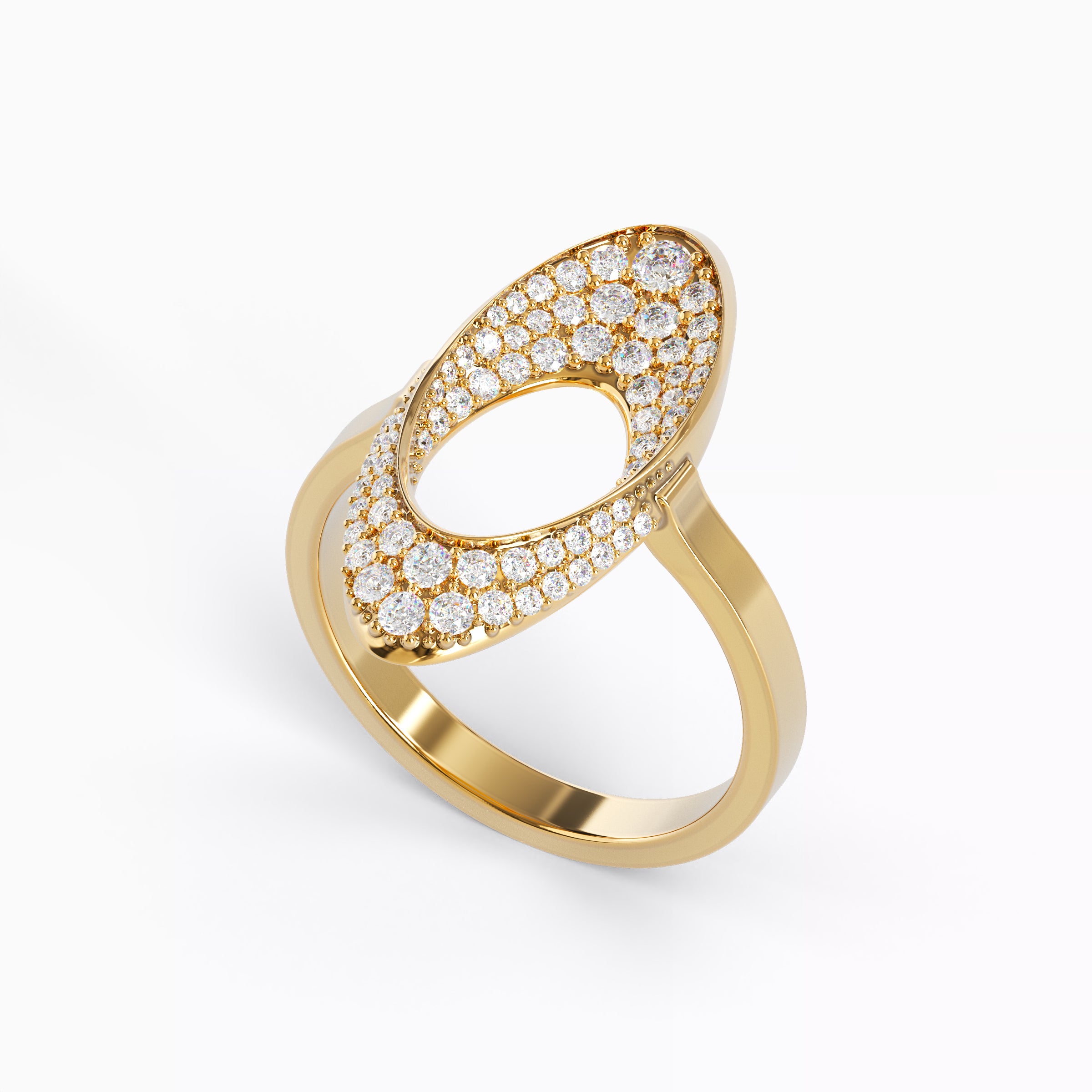 Swiss-Timepiece bezel ring | 18K Gold