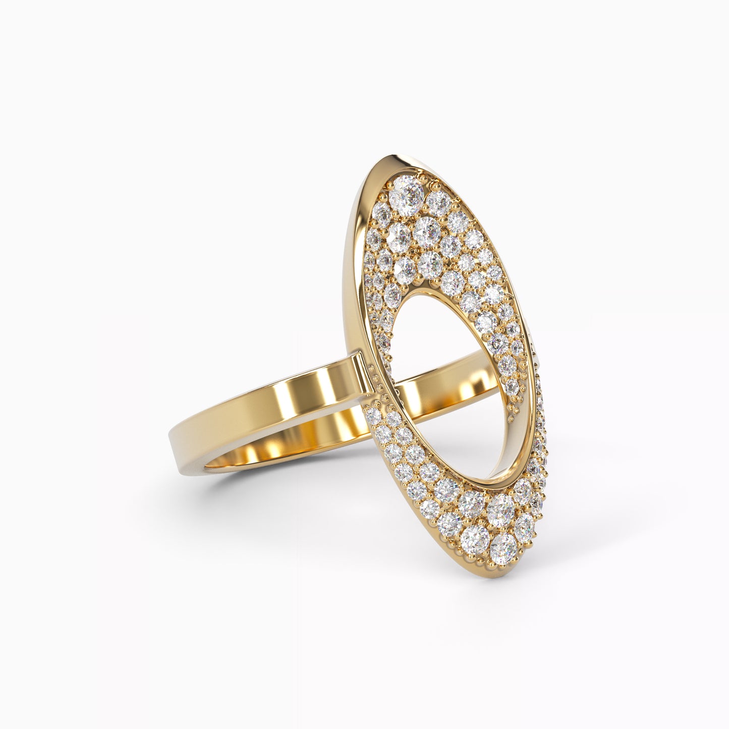 Balance Ring in 18 Karat Gold with Diamonds