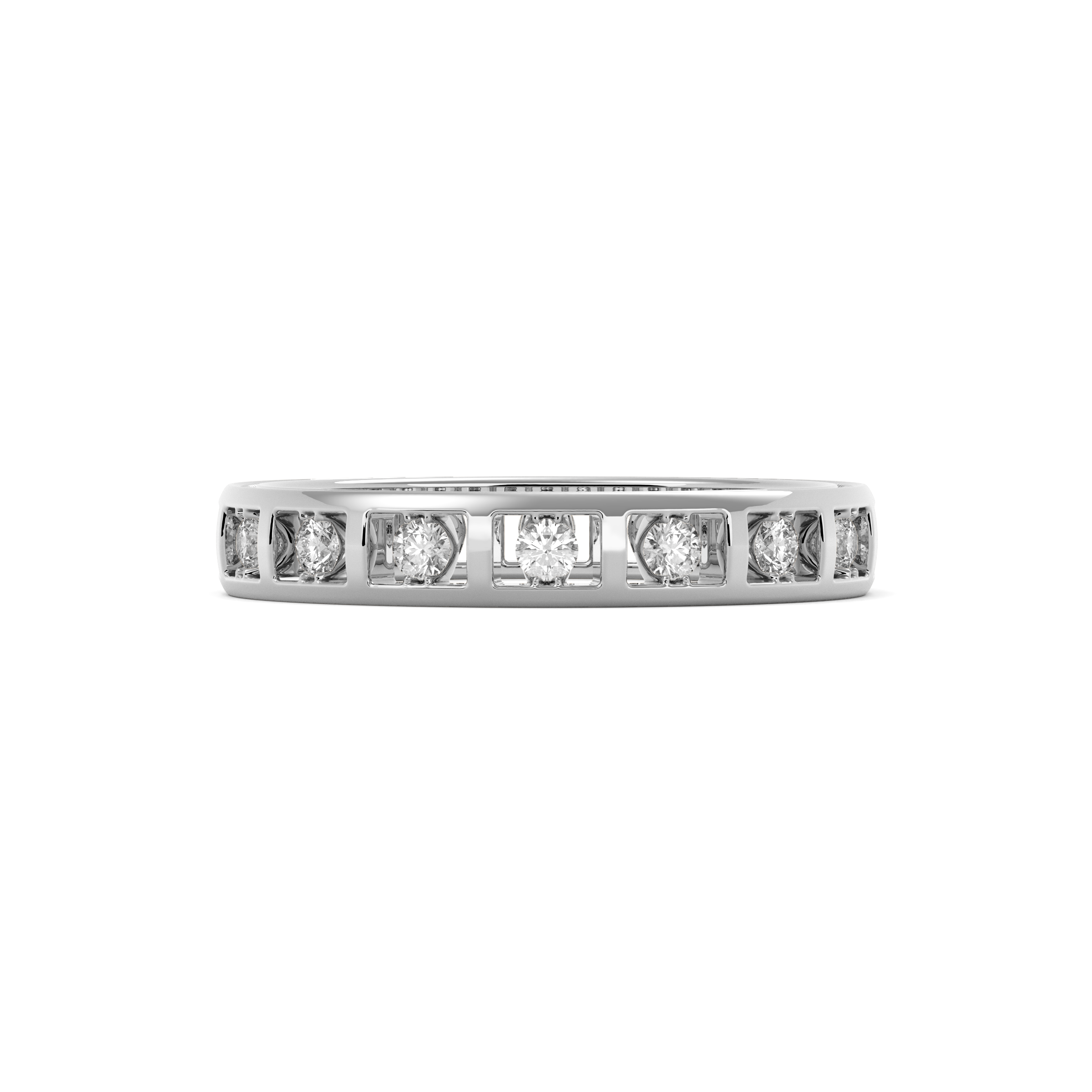 Diamond channel-set ring | Platinum