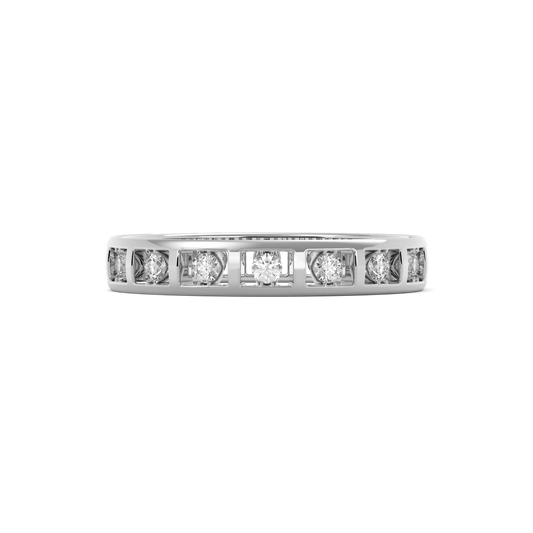 Diamond channel-set ring | Platinum