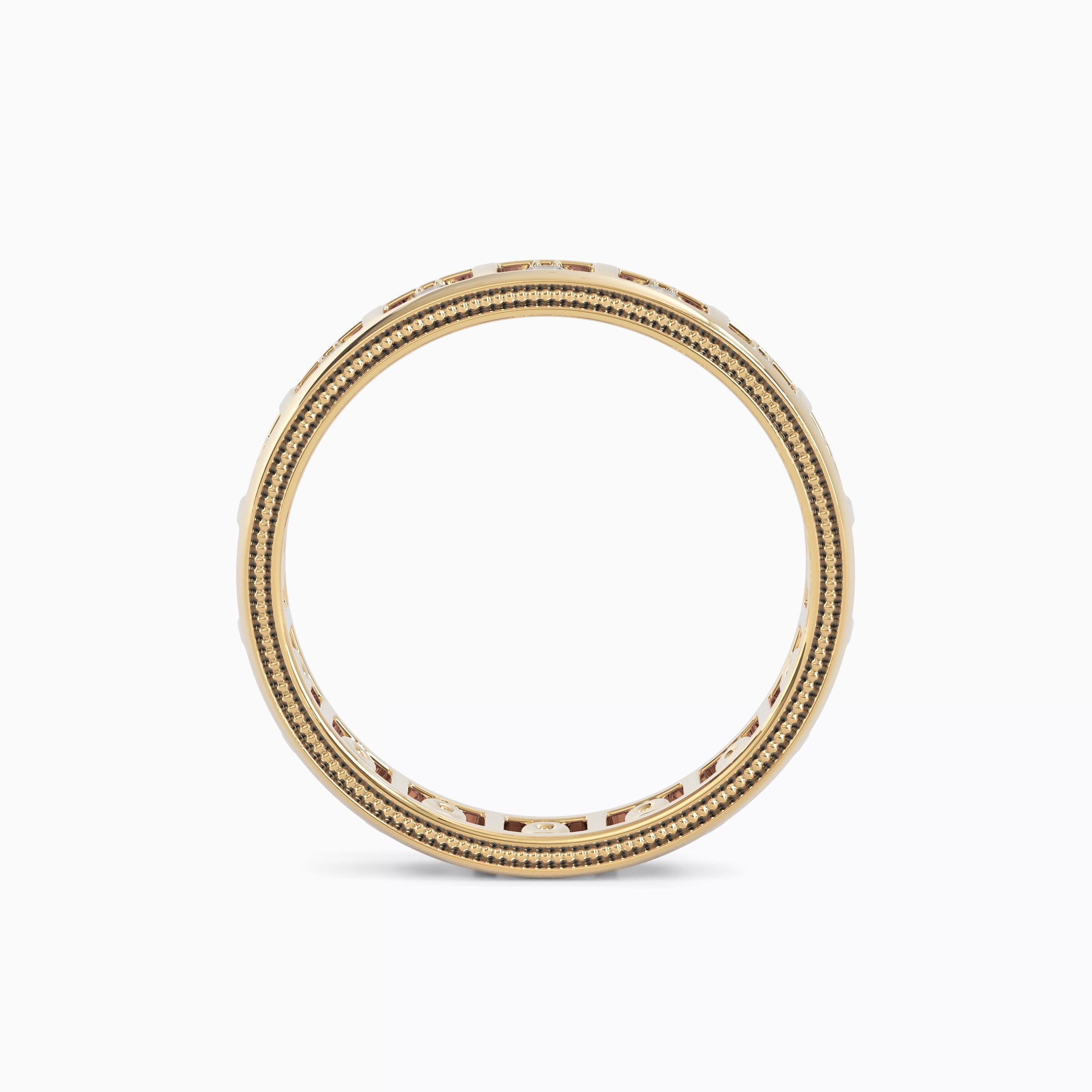 Diamond channel-set ring | 18K Gold