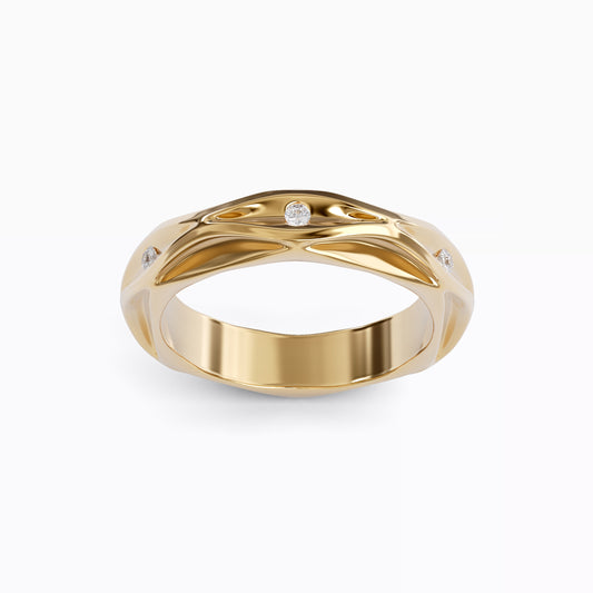 Willow Ring in 18 Karat Gold with Diamonds
